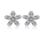 Sterling Silver Floral Studs Earrings