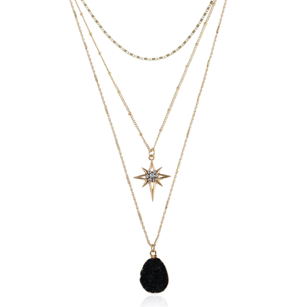 Three Layer Star & Druzy