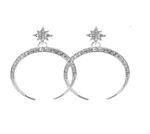 A Half Moon & Star Earrings