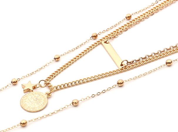 Multi Layer Cross Necklace